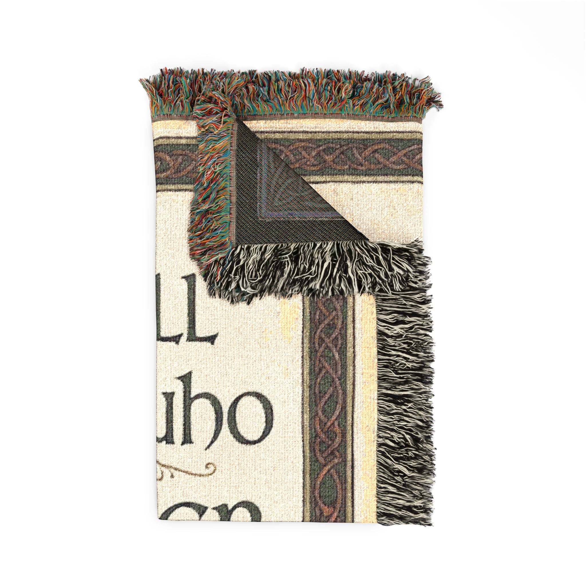 "Not All Those Who Wander Are Lost" Woven Blanket - Lord of the Rings Inspired Fan Gift, Tolkien Quote Throw